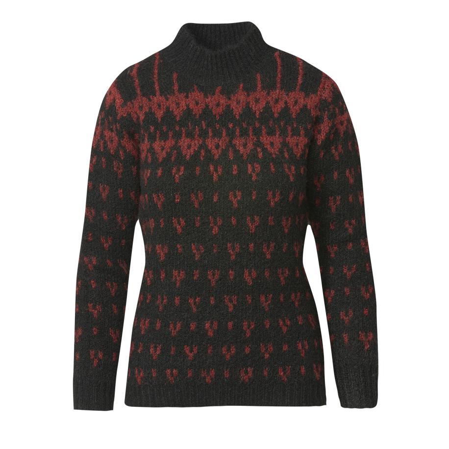 KOROSHI KOROSHI Trui rood / zwart -