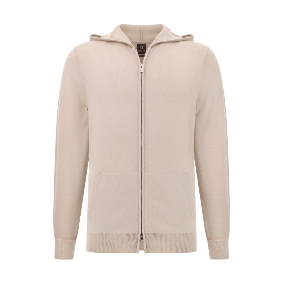 Boggi Milano Boggi Milano Gebreid vest sand -
