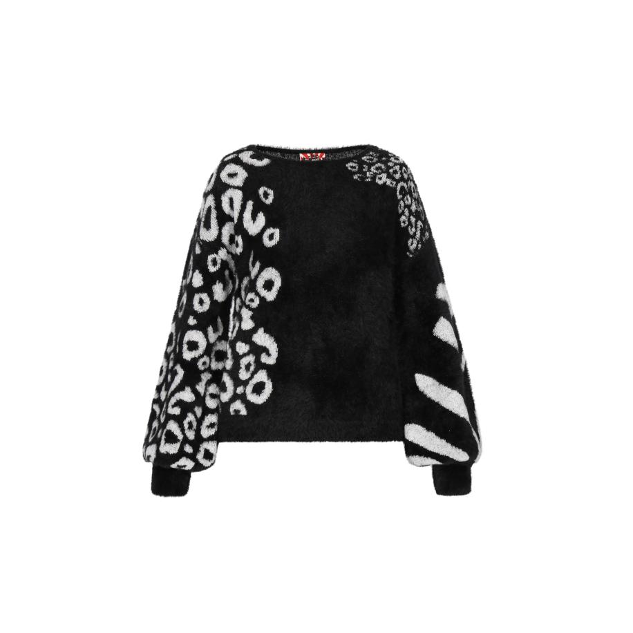 myMo ROCKS Trui zwart / wit Zwart