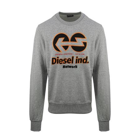 Diesel DIESEL Sweatshirt grijs / oranje / zwart