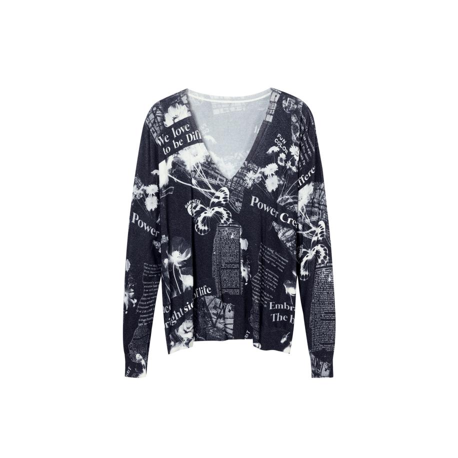 Desigual Desigual Trui grijs / zwart / wit -