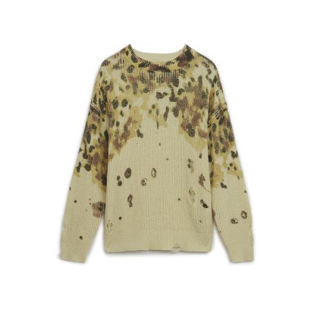 Twist Twist Trui bruin gemêleerd / lichtgroen / wolwit