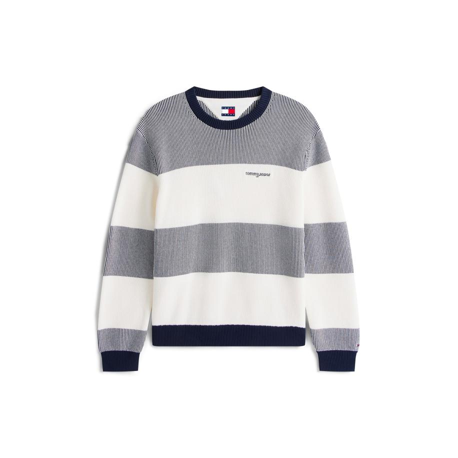 Tommy Jeans Tommy Jeans Trui navy / wit -