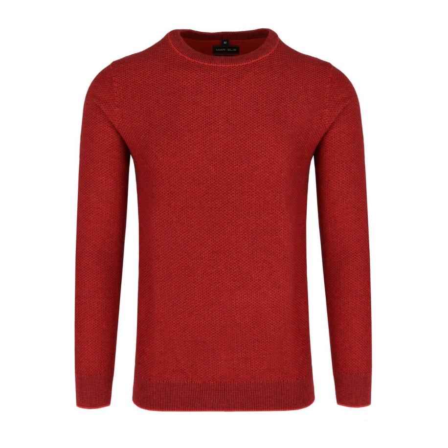 Marvelis Casual Trui ronde hals barolo, Gestructureerd Rood