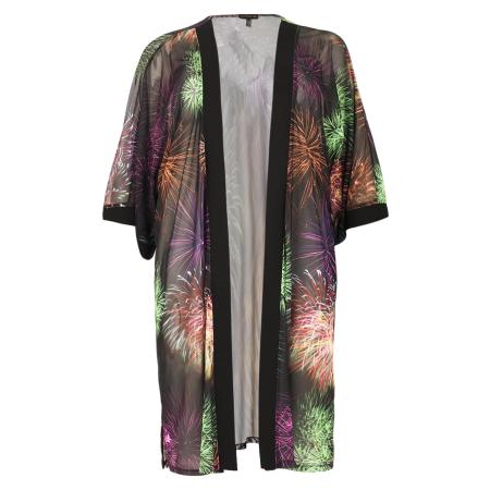 Yoek YOEK Kimono gemengde kleuren / zwart