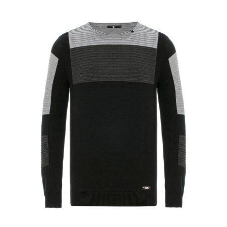 Cipo & Baxx CIPO & BAXX Trui antraciet / lichtgrijs / zwart