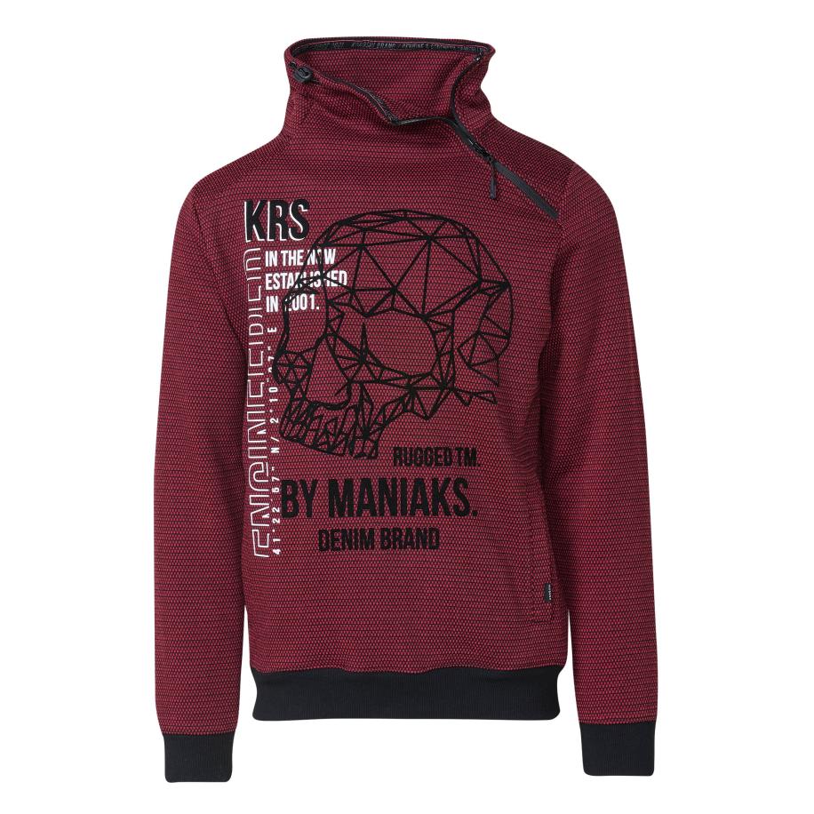 KOROSHI Sweatshirt rood / zwart / wit Rood