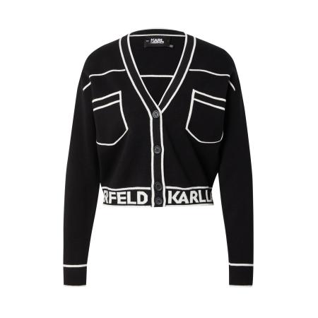 Karl Lagerfeld Karl Lagerfeld Gebreid vest zwart / wit