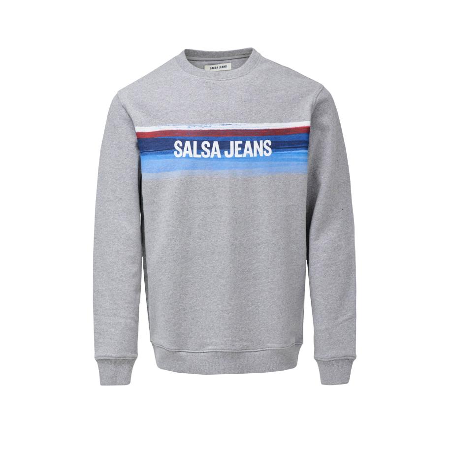 Salsa Salsa Jeans Sweatshirt lichtblauw / donkerblauw / grijs gemêleerd / donkerrood / wit -