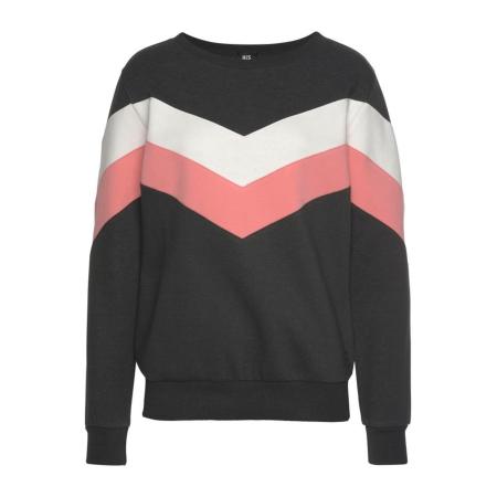 H.I.S H.I.S Sweatshirt lichtroze / zwart / natuurwit
