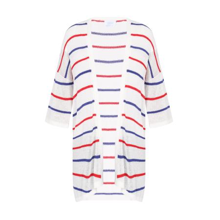 Usha usha BLUE LABEL Gebreid vest enziaan / rood / wit