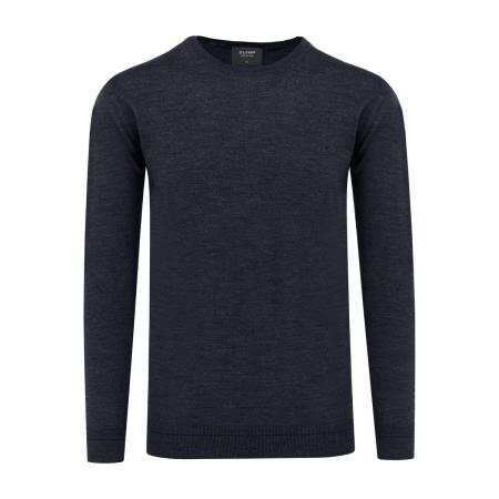 OLYMP SIGNATURE Soft Business Trui ronde hals nachtblauw, Effen