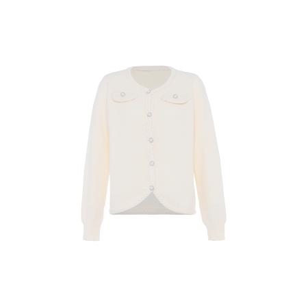 Faina faina Gebreid vest wolwit