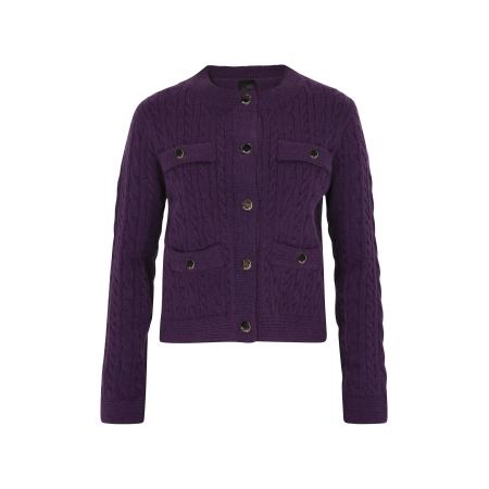 DreiMaster DreiMaster Klassik Gebreid vest donkerlila