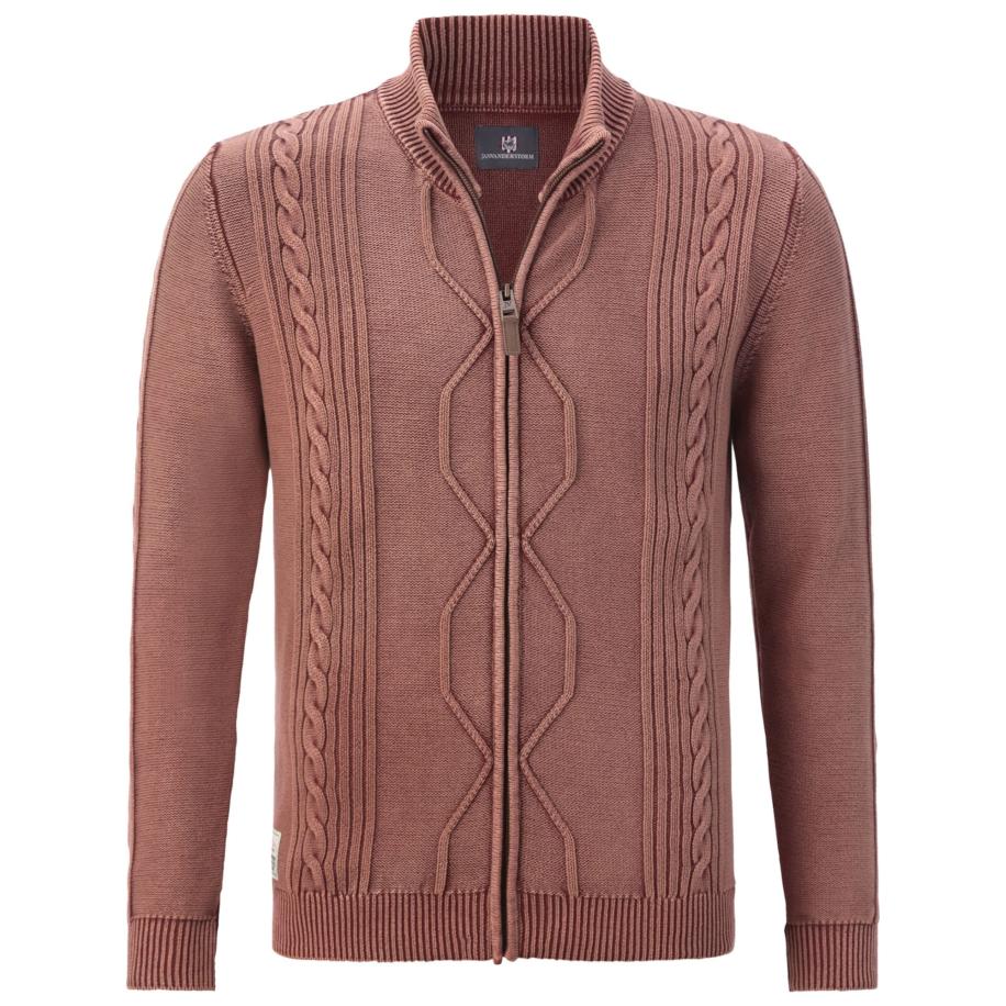 jan vanderstorm Jan Vanderstorm Gebreid vest Akselskar rood -