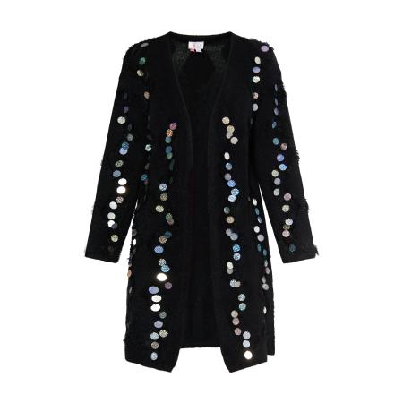 IZIA IZIA Gebreid vest gemengde kleuren / zwart