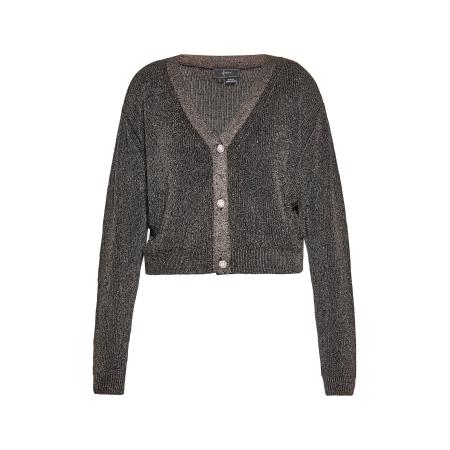 Faina faina Gebreid vest zilvergrijs