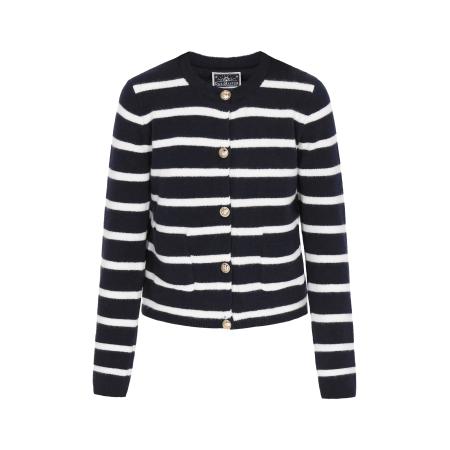 DreiMaster DreiMaster Maritim Gebreid vest Classic Look navy / wit