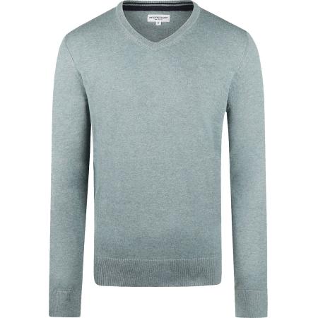 McGregor Trui Merino Blend V-Hals Sage Groen