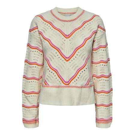 YAS YAS Trui YASLimera chamois / donkeroranje / fuchsia