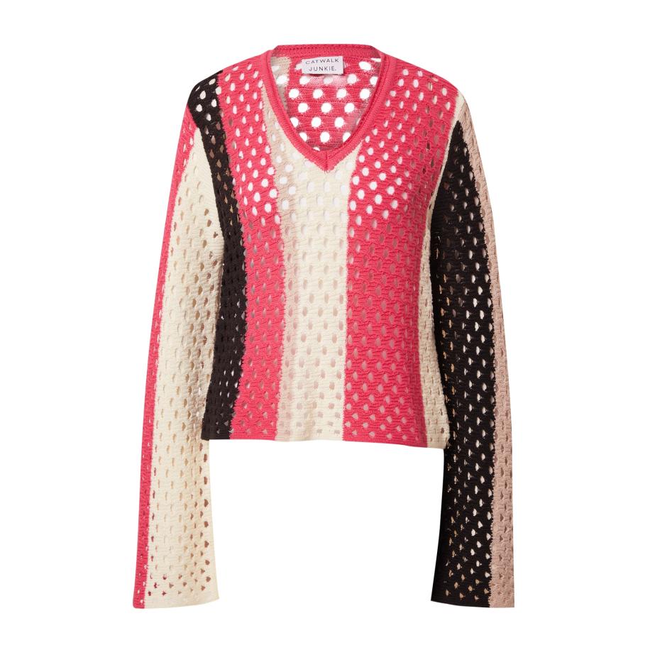 Catwalk Junkie CATWALK JUNKIE Trui DANI beige / pink / zwart -