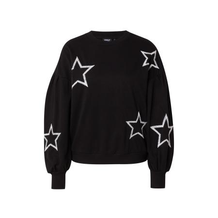 Only ONLY Sweatshirt ONLBROOKE zwart / wit