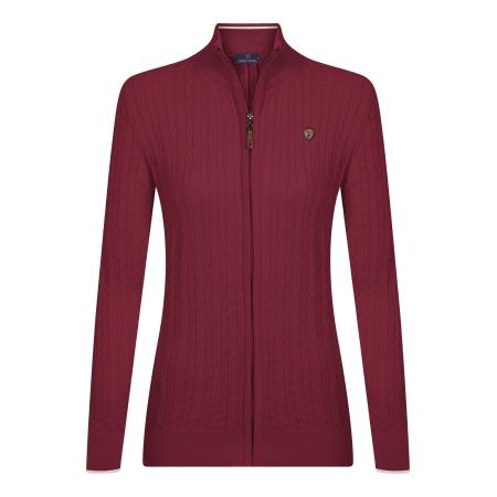 Jacey Quinn Jacey Quinn Gebreid vest bruin / bordeaux