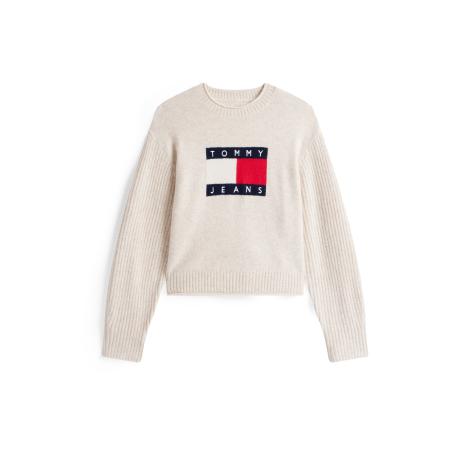 Tommy Jeans Tommy Jeans Trui beige gemêleerd / marine / rood / wit
