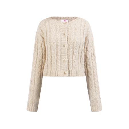 MYMO Gebreid vest beige / crème