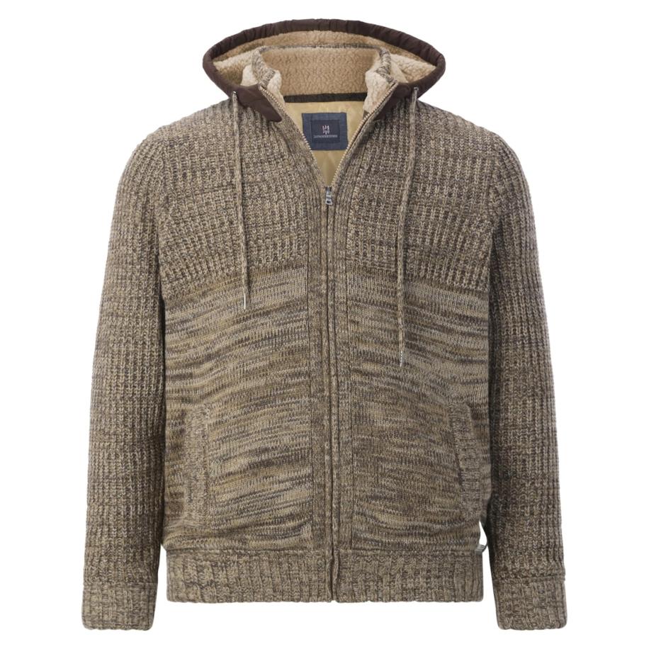 jan vanderstorm Jan Vanderstorm Gebreid vest Ingland bruin gemêleerd -