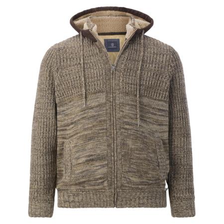 jan vanderstorm Jan Vanderstorm Gebreid vest Ingland bruin gemêleerd