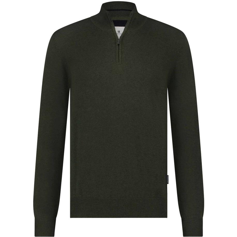 State Of Art Half Zip Trui Woods Donkergroen Groen