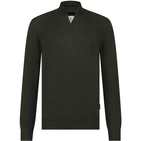 State Of Art Half Zip Trui Woods Donkergroen