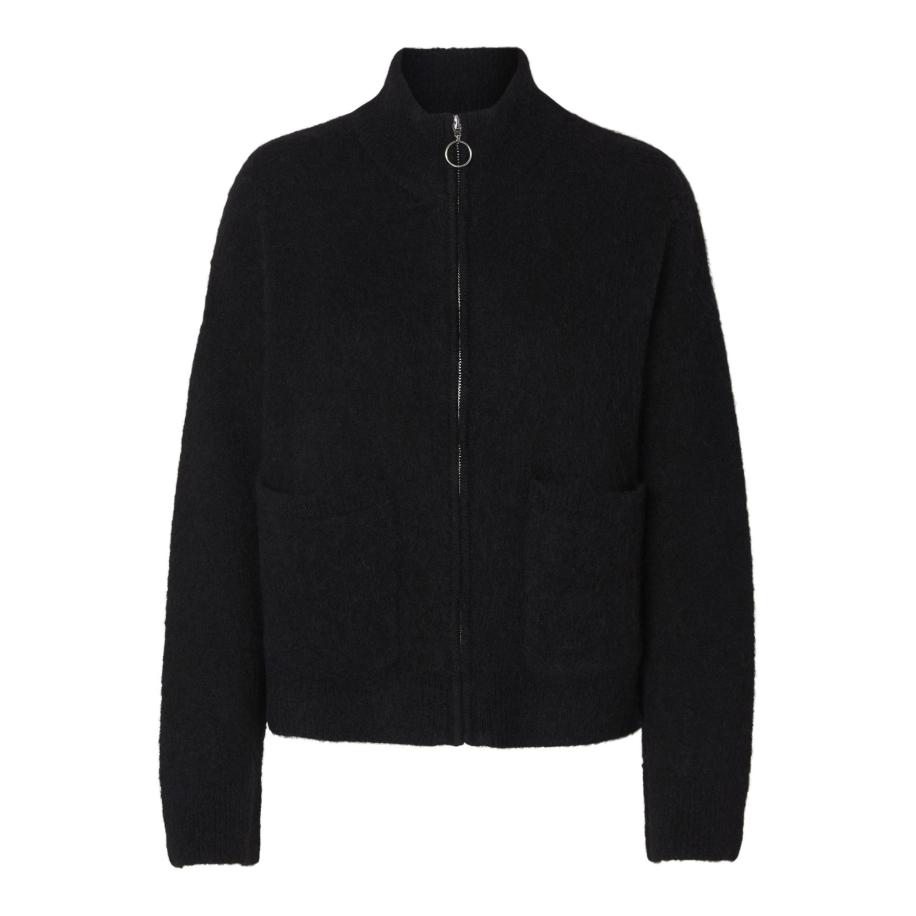 Selected SELECTED Gebreid vest SLFSia Ras zwart -