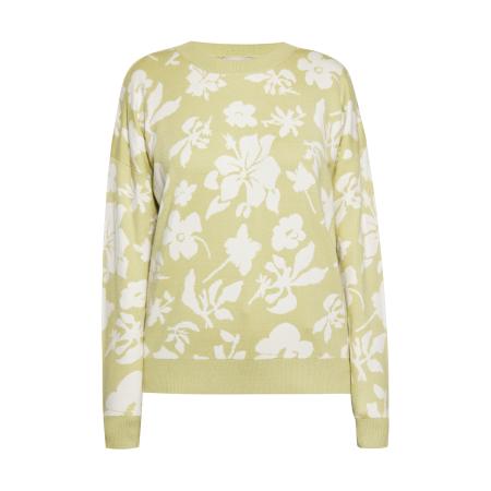 Sidona Sidona Trui lichtgroen / wit