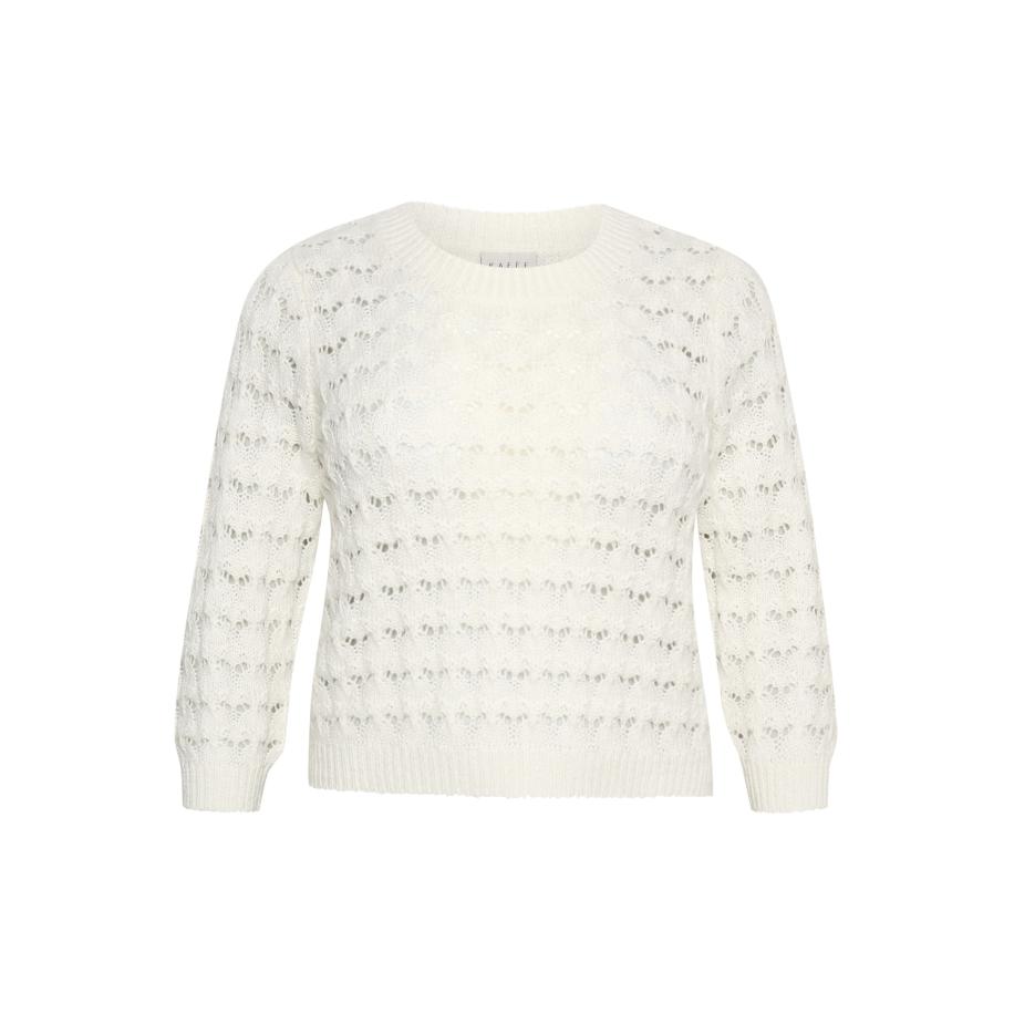 KAFFE CURVE Trui Helena wit Wit