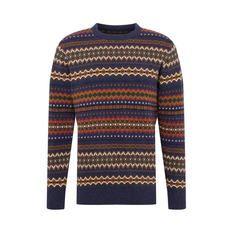 Barbour Barbour Trui Barbour blauw / karamel / lichtbruin -