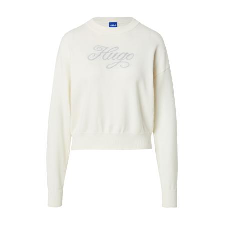 Hugo Boss HUGO Trui Slogix zilver / natuurwit