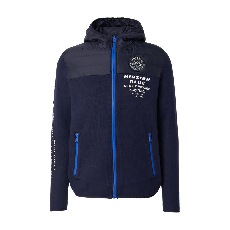 Camp David CAMP DAVID Gebreid vest blauw / wit -