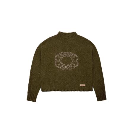 Prohibited Trui Legacy olijfgroen / rosa