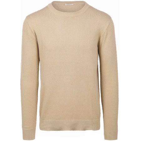 KnowledgeCotton Apparel Trui Bubble Knit Beige