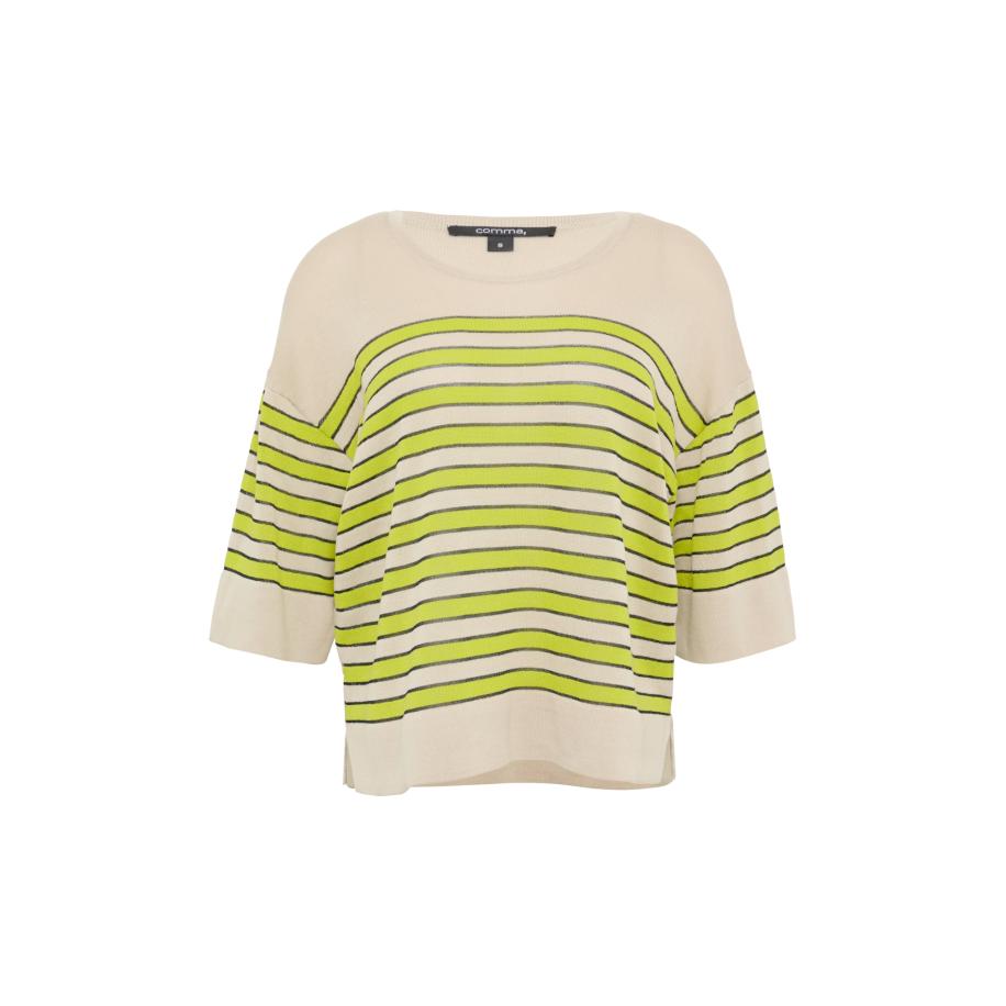 Comma COMMA Trui kaki / kiwi / zwart -