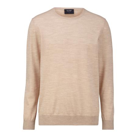 OLYMP SIGNATURE Soft Business Trui ronde hals natuurlijk, Effen