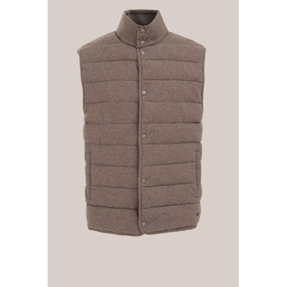 WE Fashion Heren regular fit gewatteerde bodywarmer - Regular fit - Greige - Katoen - Maat: XS Grijs