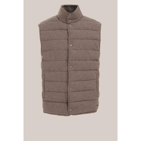 WE Fashion Heren regular fit gewatteerde bodywarmer - Regular fit - Greige - Katoen - Maat: XS