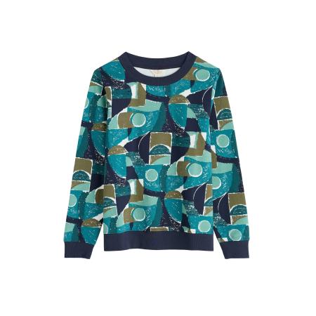 Seasalt Cornwall Seasalt Cornwall Trui Bright Wave lichtbruin / petrol / mintgroen