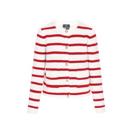 DreiMaster DreiMaster Maritim Gebreid vest rood / wit