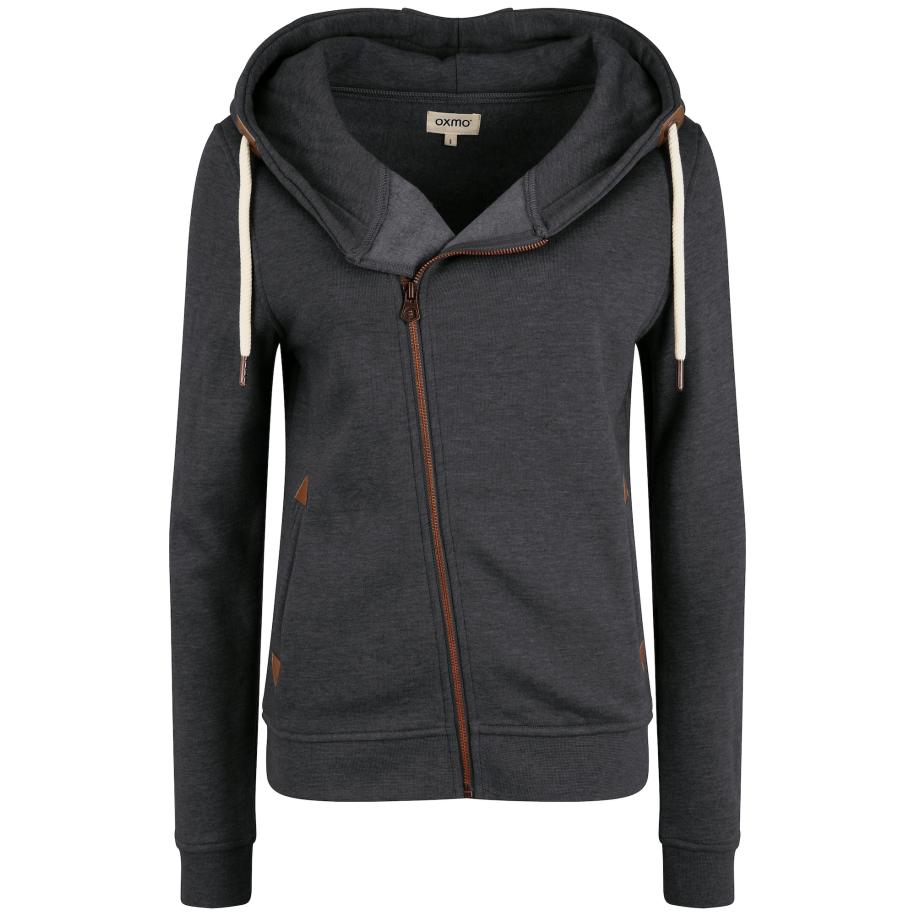 Oxmo Sweatvest Vicky grijs Grijs