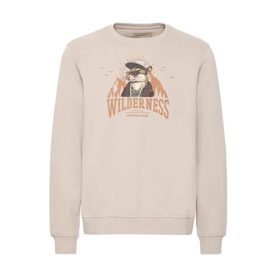 Blend BLEND Sweatshirt BHIAN beige / taupe / oranje / zwart -