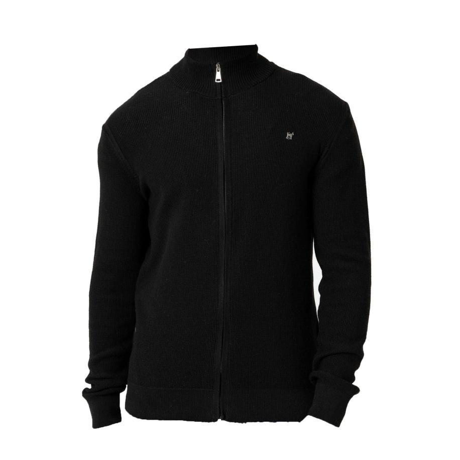 Williot Williot Gebreid vest navy / rood / zwart / wit -